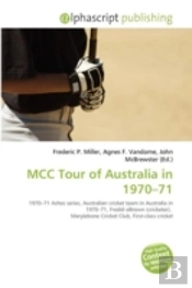 Mcc Tour Of Australia In 1970-71