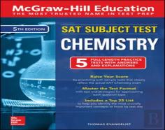 Mcgraw-Hill Education Sat Subject Test Chemistry, Fifth Edition