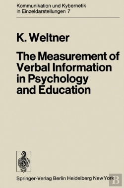 Bertrand.pt - Measurement Of Verbal Information In Psychology And Education