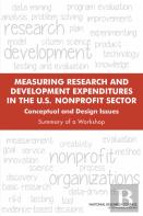 Measuring Research And Development Expenditures In The U.S. Nonprofit Sector