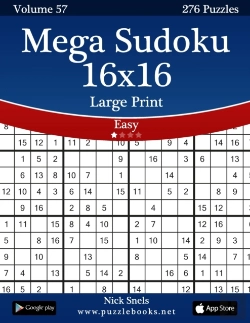 Bertrand.pt - Mega Sudoku 16x16 Large Print - Easy - Volume 57 - 276 Logic Puzzles