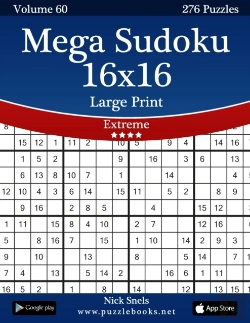 Bertrand.pt - Mega Sudoku 16x16 Large Print - Extreme - Volume 60 - 276 Logic Puzzles