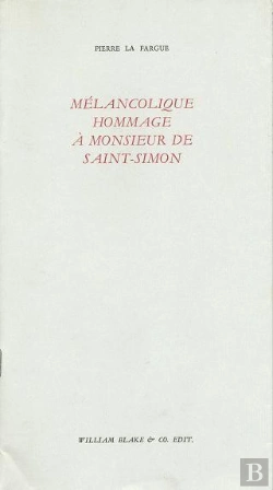 Bertrand.pt - Mélancolique Hommage À Monsieur De Saint-Simon
