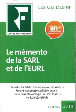 Bertrand.pt - Memento De La Sarl Et De L Eurl 2018