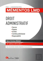 Mementos Lmd - Droit Administratif 2016-2017, 12eme Ed.