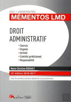 Bertrand.pt - Mementos Lmd - Droit Administratif 2016-2017, 12eme Ed.