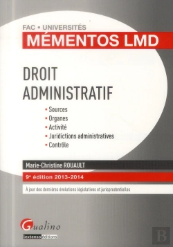 Bertrand.pt - Mementos Lmd Droit Administratif, 9eme Edition