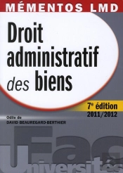 Mementos Lmd Droit Administratif Des Biens,7eme Edition