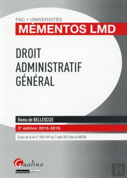 Bertrand.pt - Mementos Lmd - Droit Administratif General 2015-2016, 3eme Ed.
