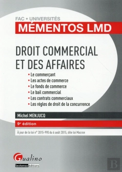 Bertrand.pt - Mementos Lmd - Droit Commercial Et Des Affaires 2015-2016, 9eme Ed.