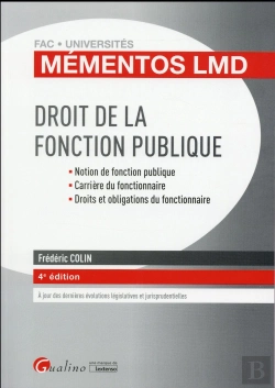 Bertrand.pt - Mementos Lmd - Droit De La Fonction Publique, 4eme Ed.