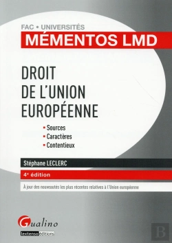 Bertrand.pt - Mementos Lmd - Droit De L'Union Europeenne, 4eme Ed.
