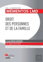 Mementos Lmd Droit Des Personnes Et De La Famille, 12eme Edition
