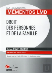 Mementos Lmd - Droit Des Personnes Et De La Famille 2015-2016, 14eme Ed.