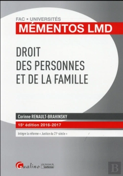Bertrand.pt - Mementos Lmd - Droit Des Personnes Et De La Famille 2016-2017, 15eme Ed.