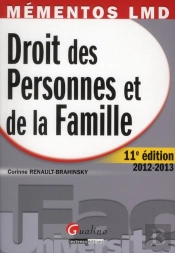 Mementos Lmd-Droit Des Personnes Et De La Famille,11eme Edition 2012-2013