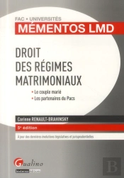 Mementos Lmd Droit Des Regimes Matrimoniaux, 5eme Edition