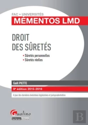 Mementos Lmd - Droit Des Suretes 2015-2016, 9eme Ed.