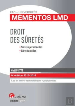 Bertrand.pt - Mementos Lmd - Droit Des Suretes 2015-2016, 9eme Ed.