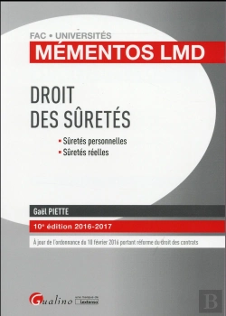 Bertrand.pt - Mementos Lmd - Droit Des Suretes 2016-2017, 10eme Ed.