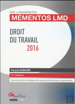 Bertrand.pt - Mementos Lmd - Droit Du Travail 2016, 11eme Ed.