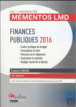 Bertrand.pt - Mementos Lmd - Finances Publiques 2016, 19eme Ed.