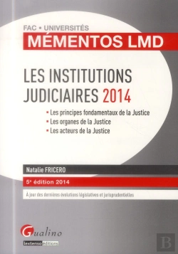 Bertrand.pt - Mementos Lmd - Institutions Judiciaires 2014-2015, 5eme Edition