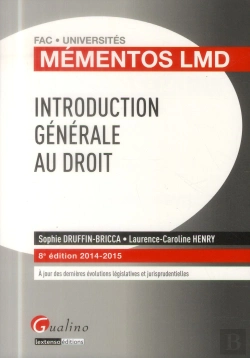 Bertrand.pt - Mementos Lmd - Introduction Generale Au Droit 2014-2015, 8eme Edition