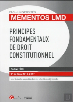 Bertrand.pt - Mementos Lmd - Principes Fondamentaux De Droit Constitutionnel 2016-2017, 9eme Ed.