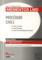 Mementos Lmd - Procedure Civile 2014-2015, 11eme Edition