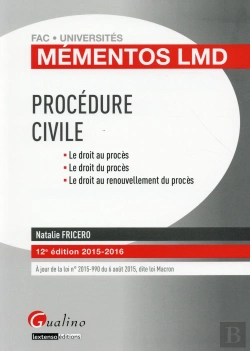 Bertrand.pt - Mementos Lmd - Procedure Civile 2015-2016, 12eme Ed.