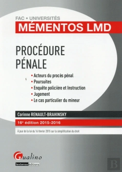 Bertrand.pt - Mementos Lmd - Procedure Penale 2015-2016, 16eme Ed.