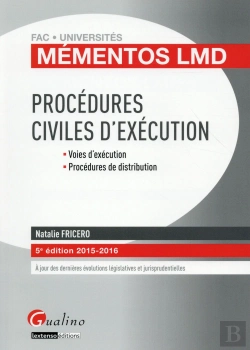 Bertrand.pt - Mementos Lmd - Procedures Civiles D'Execution 2015-2016, 5eme Ed.