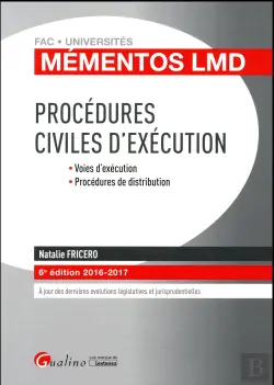 Bertrand.pt - Mementos Lmd - Procedures Civiles D'Execution 2016-2017, 6eme Ed.