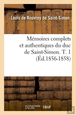 Bertrand.pt - Memoires De Saint Simon T.1 Edition 1856 1858