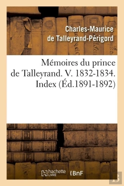 Bertrand.pt - Memoires De Talleyrand V Edition 1891 1892