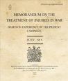 Memorandum - Treatment Of Injuries In War