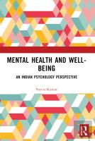 Mental Health And Well-Being