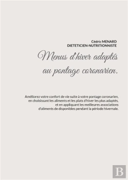 Bertrand.pt - Menus D Hiver Adaptes Au Pontage Coronar - -
