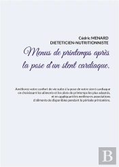 Menus De Printemps Apres Pose D Stent Ca - -