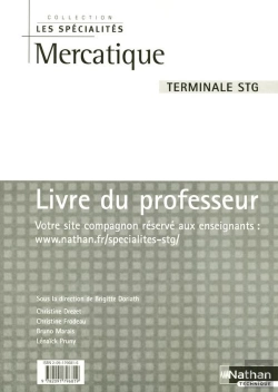 Bertrand.pt - Mercatique ; Terminale Stg ; Livre Du Professeur