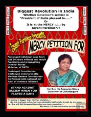 Mercy Petition For Hon'Ble Ms Anusuiya Uikey, Governor Of Chhattisgarh