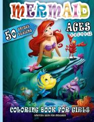 Mermaid Coloring Book For Girls Ages 4-8 5-9 9-12 Activity Book For Children
