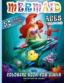 Bertrand.pt - Mermaid Coloring Book For Girls Ages 4-8 5-9 9-12 Activity Book For Children
