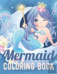 Mermaid Coloring Book For Girls Ages 4-8