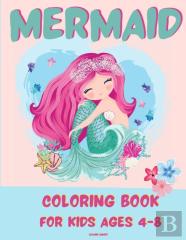 Mermaid Coloring Book For Kids 4-8