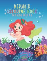 Mermaid Coloring Book For Kids 4-8