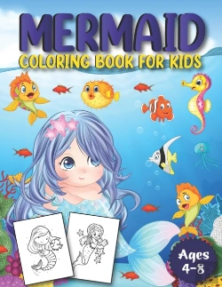 Bertrand.pt - Mermaid Coloring Book For Kids Ages 4-8
