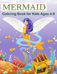 Mermaid Coloring Book For Kids Ages 4-8