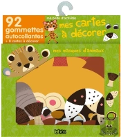 Mes Cartes A Decorer Avec Gommettes : Masques D'Animaux